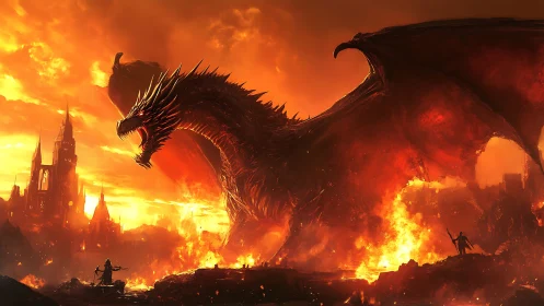 Dragon of the burning citadel meets two daring heroes.