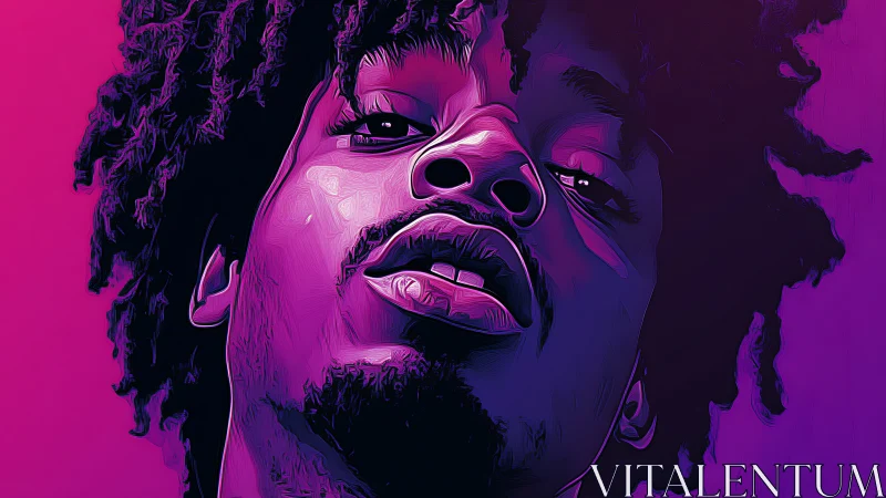 Bold neon portrait leans in close with confident street style