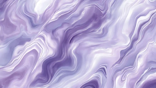 Lavender and white fluid marble pattern background design.