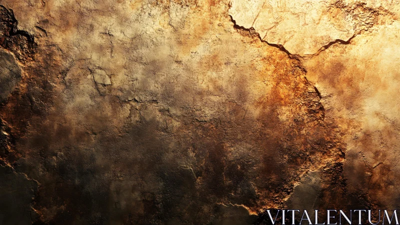 Weathered cracked wall texture in warm earthy tones, grunge style.