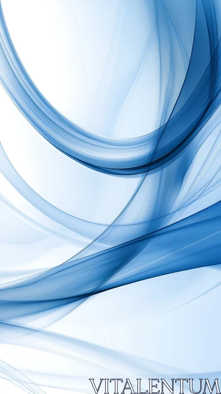 Gentle blue waves of light flowing in calm motion.