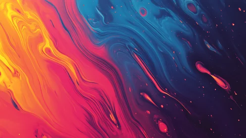 Bifurcated chromatic fluid dynamics with thermal‑cool gradient.