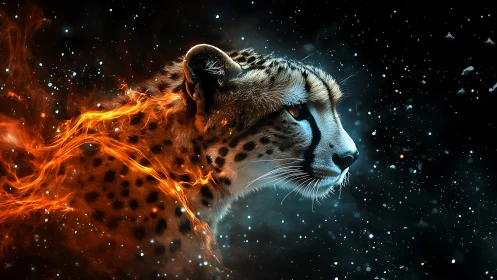 High-Velocity Cheetah Profile with Pyrotechnic Motion Blur.