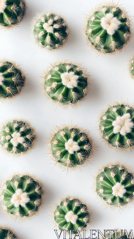 Radial cactus array with repetitive geometric spine structures.