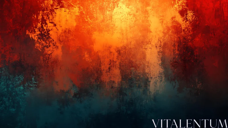 Fiery Abstract Texture with Rich Red and Blue Gradient Effect.