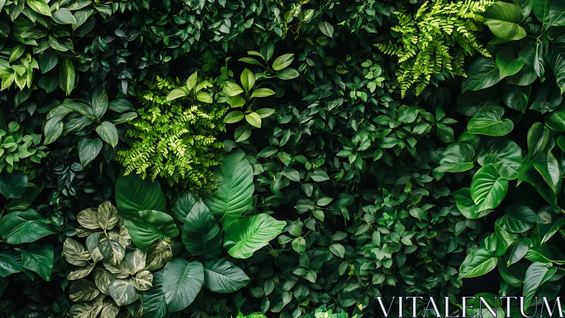 Botanical foliage matrix with layered leaf morphology patterns.