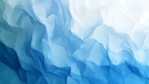 Layered blue gradient abstraction with faceted wave geometry.