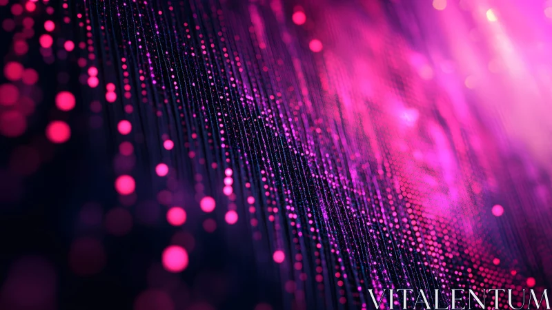 Vibrant Digital Abstract With Pink Light Dots And Futuristic Glow.