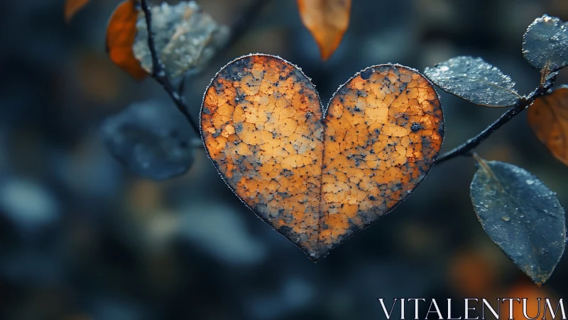 Nature's Frostbitten Heart Glows Against Twilight Silence