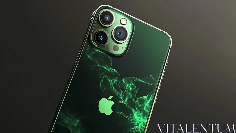 iPhone 11 Pro Max Green Neon Design Concept.