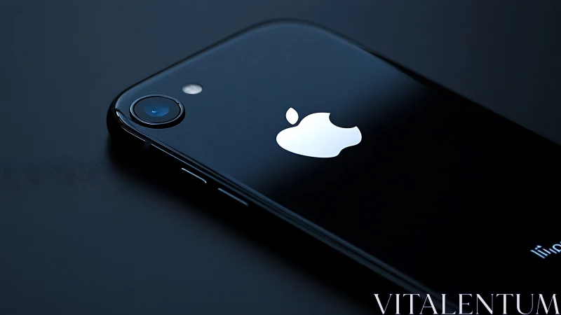 Obsidian Tech Whisper: iPhone's Luminous Apple Emblem Glows.