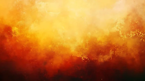 Fiery Sunset Glow: Warm Golden Light Cascading Downward