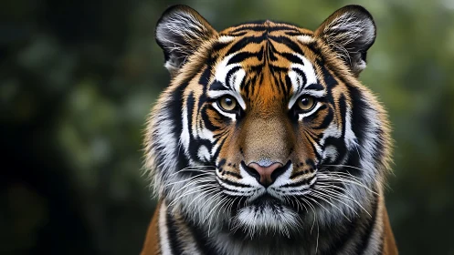 Striking tiger portrait shares a calm, powerful forest gaze