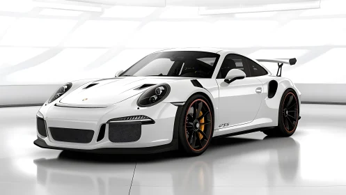 White track-focused sports car with aggressive aero package.