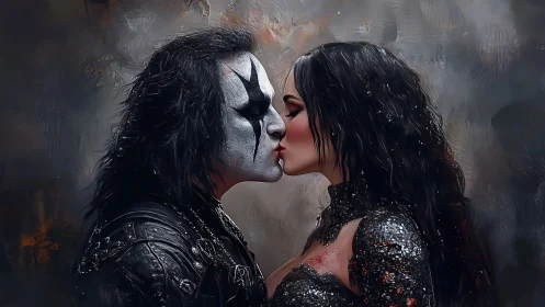 Two Souls in Darkness: A Moment Before the Kiss.