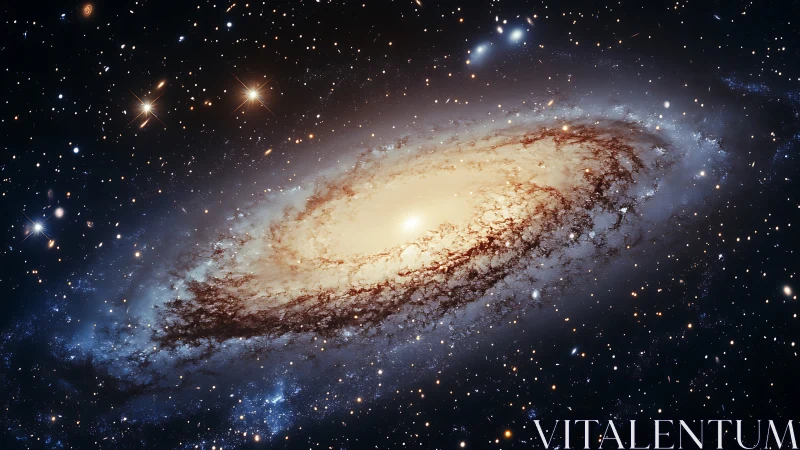 Luminous spiral galaxy drifts through a star‑rich cosmic void