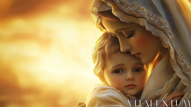 Golden hush of a mother’s embrace cradling quiet dawn.