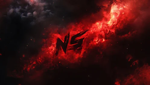 Infernal initials ignite a storm of cinematic red nebula