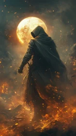 Moonlit firewalker claims the burning night as armor