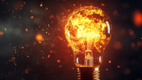 Radiant Incandescence: A Glowing Bulb Ignites Wonder.