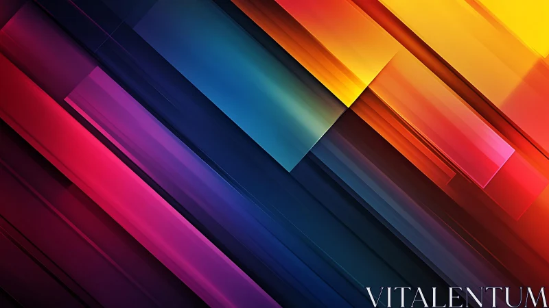 Vibrant Geometric Abstract Art with Diagonal Colorful Lines.