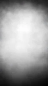 Soft white fog background with dark gradient edges.