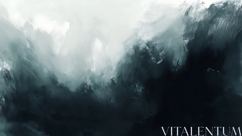 Gentle stormy mists drifting through moody twilight skies.