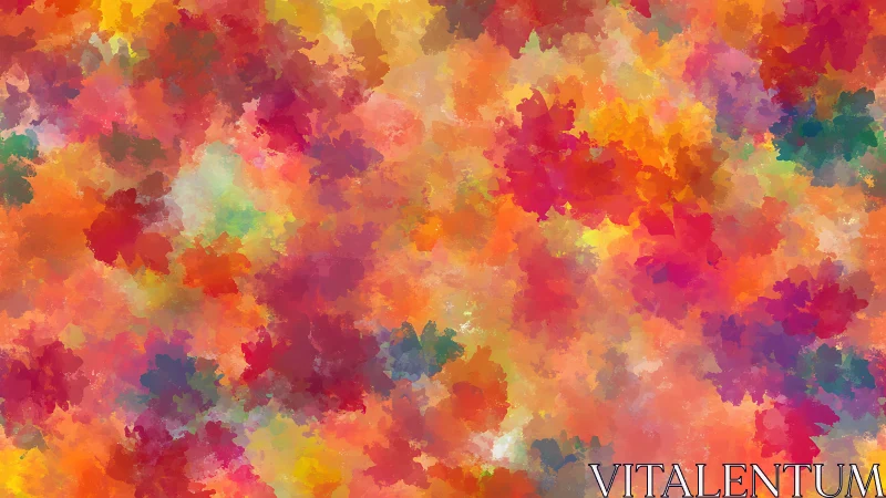Vibrant multicolor abstract cloudscape blends warm and cool tones