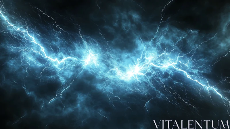 High-voltage plasma arc rendered as luminous electric turbulence