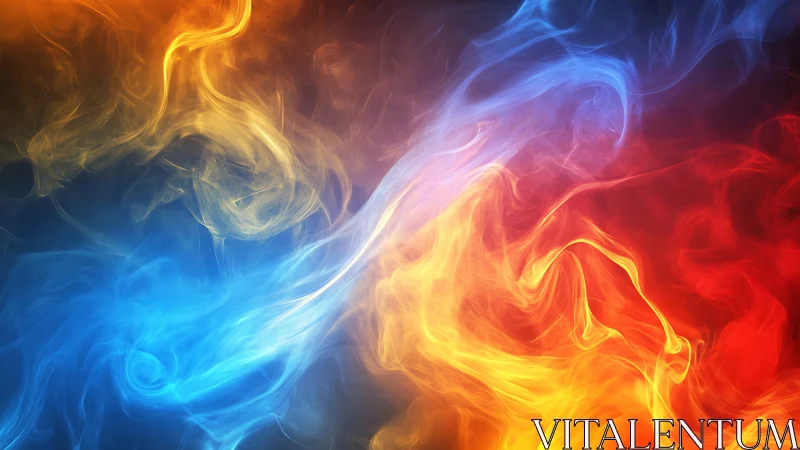 Dynamic Fire and Ice Energy Collision in Abstract Motion