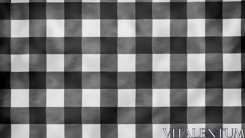 Monochrome checkered fabric grid with subtle surface undulation