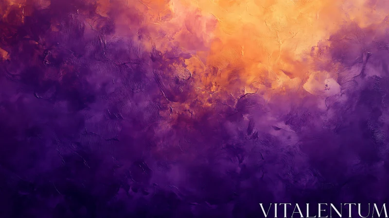 Gentle purple clouds melt into a glowing golden sky of light