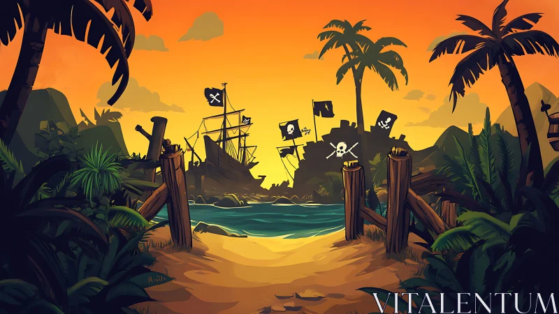 Pirate Adventure Awaits at Golden Sunset Beach