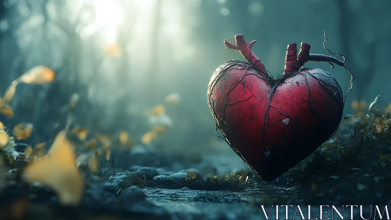 Crimson Heartbeat Blooms Defiant Amid Enchanted Shadows