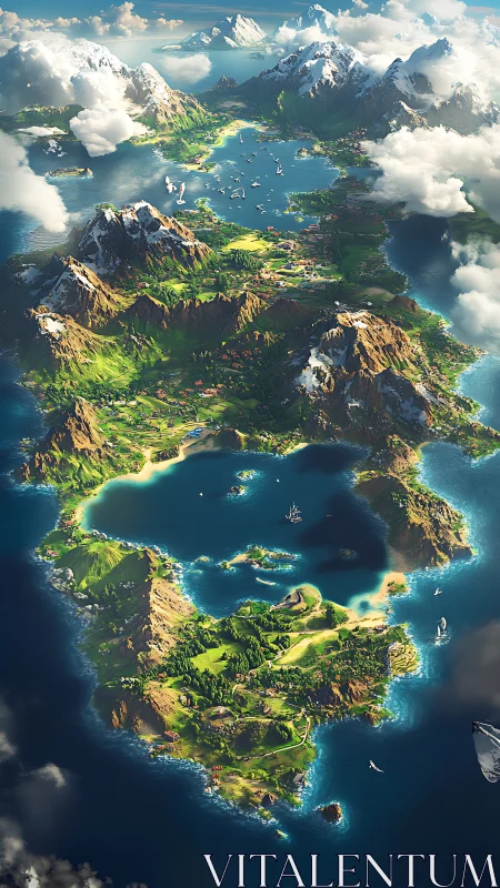 Alpine Paradise: Snow-Capped Peaks and Turquoise Waters.