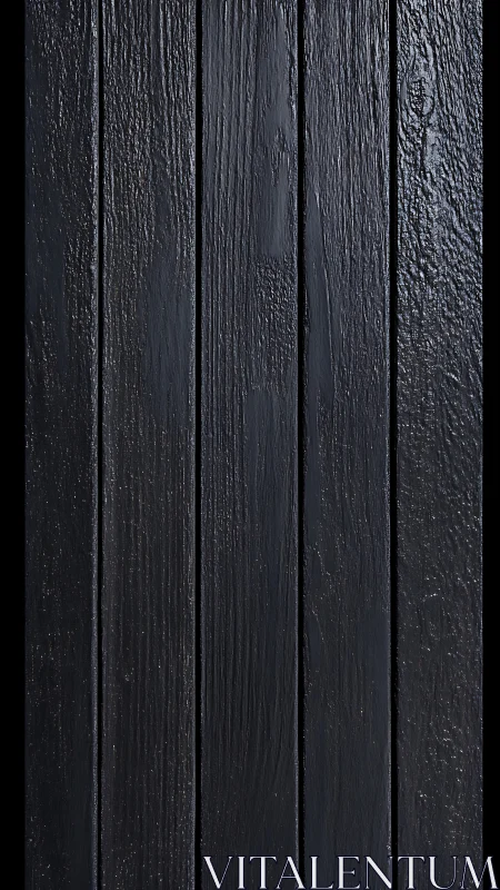 Black wooden planks form a vertically aligned textured surface