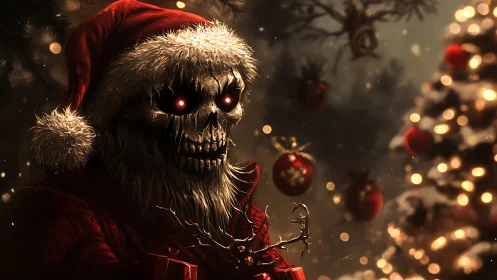 Grim Krampus Claus haunts a glittering, haunted Christmas Eve.
