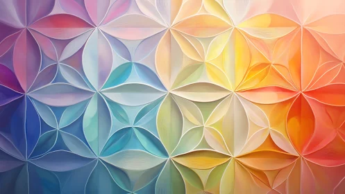 Petaled prisms quietly braid dawn, noon, and twilight hues