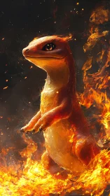 Inferno Dragon: Mythical Beast Engulfed in Flame.