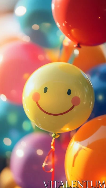 Spheres of Joy: A Rainbow Balloon Celebration Bursts with Happiness