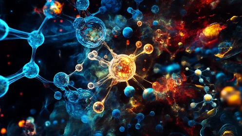 Stellar atoms dancing through a cosmic laboratory of color.