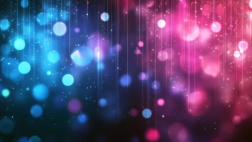 Abstract bokeh gradient with vertical light streaks divides frame