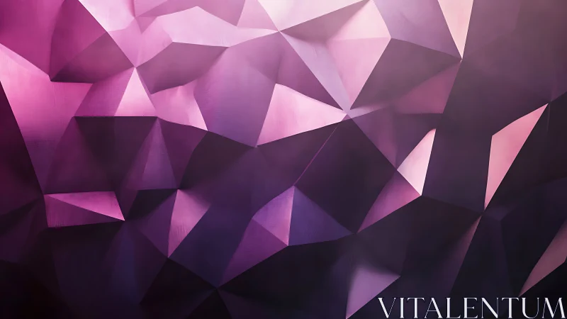 Geometric purple polygon surface with faceted gradient texture.