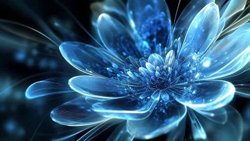 Crystal bloom pirouettes through deep-space electric glow