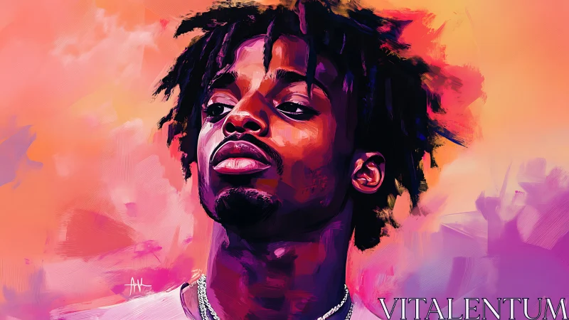 Radiant portrait of a confident young man in bold colors.