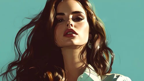 Sunlit gaze tilts upward, carving confidence from turquoise air