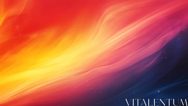 Radiant color waves flow gently from warm light to deep night