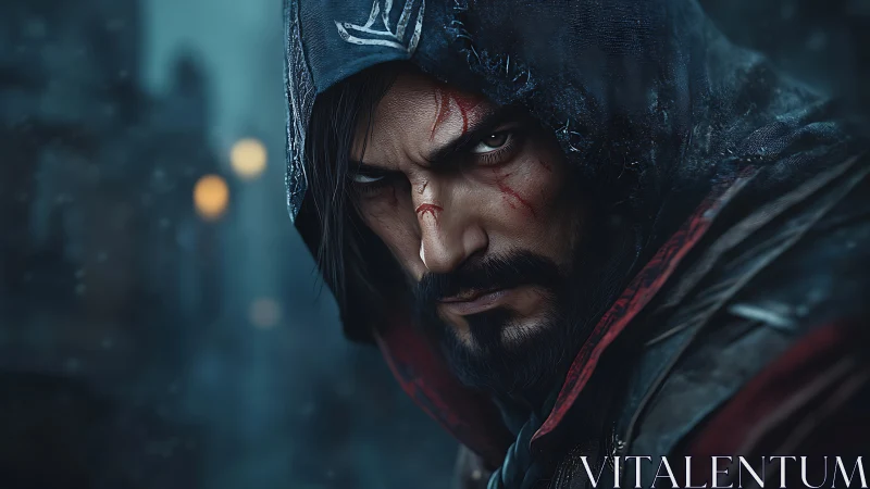 Storm-eyed rogue burns through the winter-darkened alley