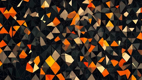 Shattered Ember Triangles Dancing Across Midnight Glass.