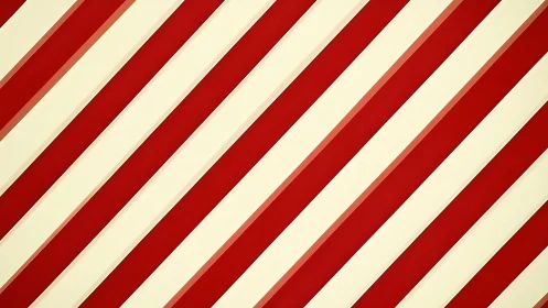 Red and cream diagonal stripes run across the entire frame